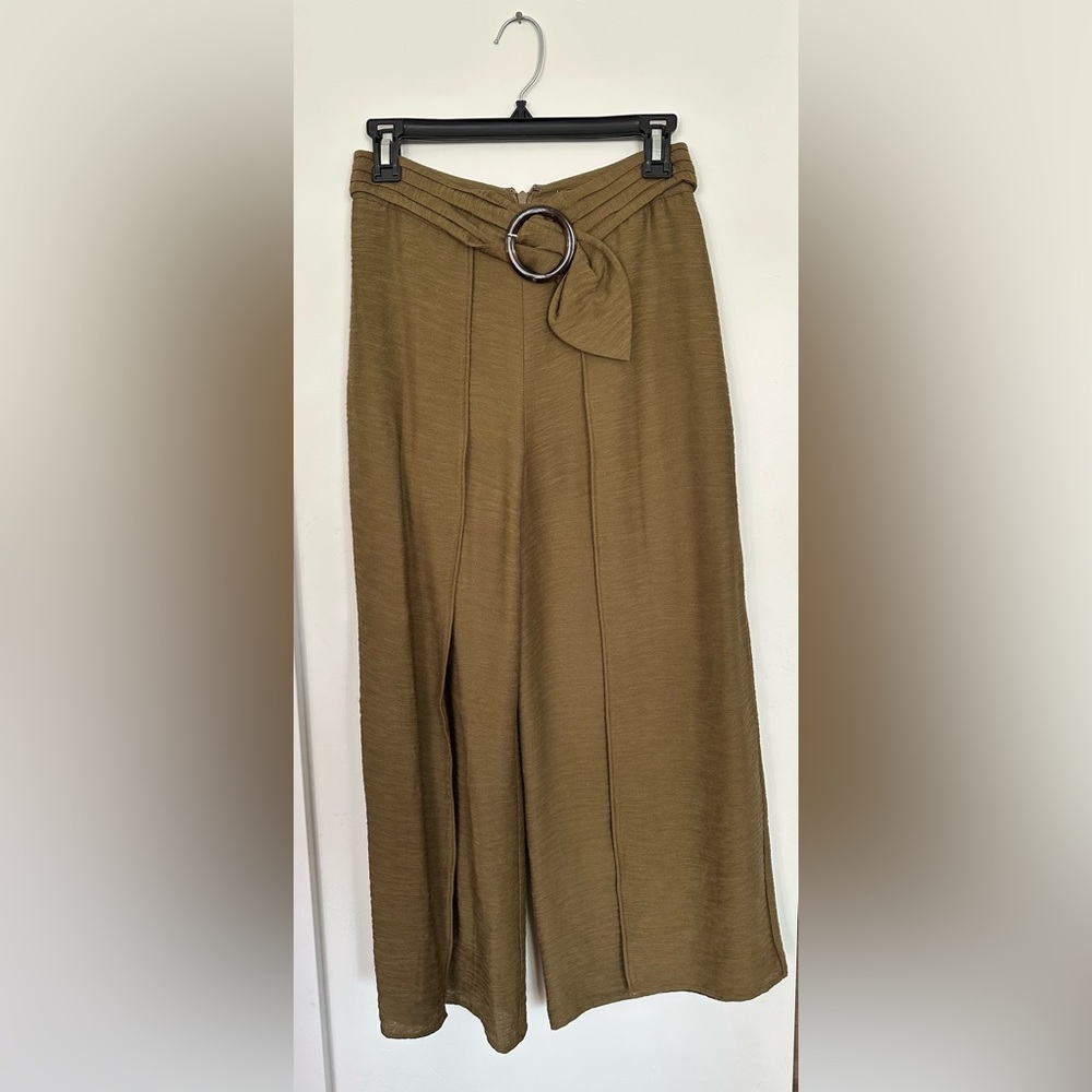 0 Joie Cropped Flare Linen Pants